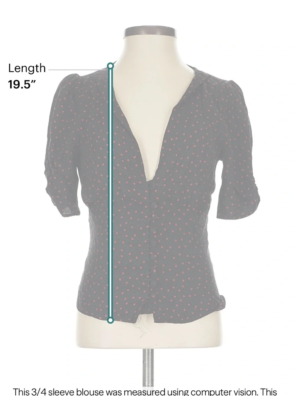 Reformation Black Top with Red Polka Dots